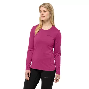 Damska koszulka termoaktywna z długim rękawem Jack Wolfskin SKY THERMAL L/S W new magenta - S - Bielizna sportowa damska - miniaturka - grafika 1