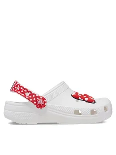 Crocs Klapki Classic Disney Minnie Mouse Clog T208710 Biały - Buty dla dziewczynek - miniaturka - grafika 1