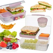 Lunch boxy - Lunchbox Z Przegródkami Pojemnik Śniadaniówka Duża - miniaturka - grafika 1