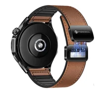 Akcesoria do smartwatchy - Pasek do Samsung Galaxy Watch Forcell F-Design FS20 magnetyczny skóra ekologiczna 20 mm brązowy - miniaturka - grafika 1