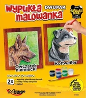 Zabawki kreatywne - Wypukła malowanka Dwupak PSY Owczarek niemiecki-Rottweiler - miniaturka - grafika 1