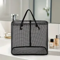 Torebki damskie - TEMU minimalistyczna siatkowa torba plażowa, składana lekka torba typu tote, torba podróżna na pranie, torba do przechowywania na basen, niezbędne - miniaturka - grafika 1