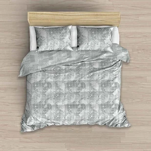 Pościel flanelowa 220 x 200 cm Smukee Home, szare liście - Pościel - miniaturka - grafika 1