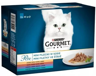 PURINA Gourmet perle Karma mokra dla kota mix Ind/kacz/tuń/jag 12 x 85g - Mokra karma dla kotów - miniaturka - grafika 1