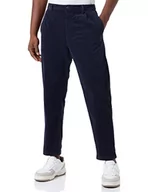 Spodnie męskie - BOSS Spodnie męskie, płaskie, ciemnoniebieskie, 3236 - miniaturka - grafika 1