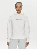 Bluzy damskie - Calvin Klein Bluza Hero Logo K20K205449 Biały Regular Fit - miniaturka - grafika 1