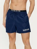 Kąpielówki męskie - Calvin Klein Swimwear Szorty kąpielowe KM0KM00992 Granatowy Regular Fit - miniaturka - grafika 1