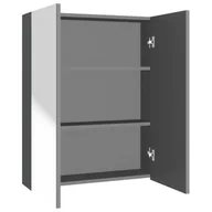 Toaletki - vidaXL Lumarko Szafka łazienkowa z lustrem, 60x15x75 cm, MDF, antracytowa 331529 - miniaturka - grafika 1