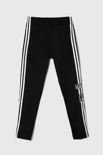 Spodnie i spodenki dla dziewczynek - adidas Originals spodnie dresowe dziecięce ADI BREAK kolor czarny z aplikacją - grafika 1