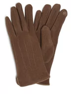 Rękawiczki - Melkonian - Rękawiczki damskie, beżowy|brązowy - miniaturka - grafika 1