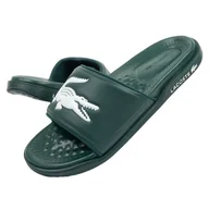 Klapki i japonki męskie - Klapki Lacoste Croco Dualiste 202D2 743CMA00202D2 zielone - miniaturka - grafika 1