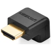 Złącza, przejściówki, adaptery - Ugreen adapter łącznik kątowy Hdmi dolny czarny - miniaturka - grafika 1