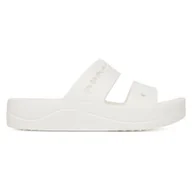 Klapki i japonki damskie - CROCS BAYA PLATFORM SANDAL 208188-100 Biały - miniaturka - grafika 1