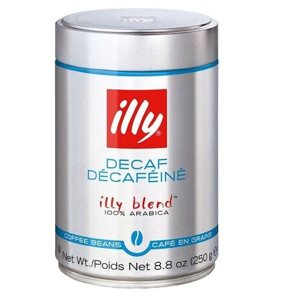 Kawa ziarnista Illy Decaffeinato Bezkofeinowa Arbika ziarno Puszka 250g