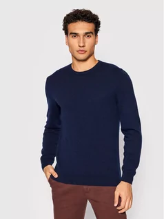 Swetry męskie - Benetton United Colors Of Sweter 1033U1G92 Granatowy Regular Fit - grafika 1