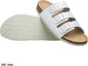 Obuwie robocze - MEDIBUT BMKLAKOR3PAS - obuwie wkład korkowo-gumowy, profil ortopedyczny, skóra z powłoką ułatwiającą mycie i dezynfekcję - 6 koloów - biały 38 - miniaturka - grafika 1