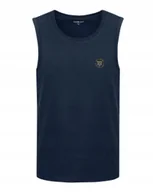 Koszulki męskie - BEZRĘKAWNIK Męski Koszulka T-shirt GRANATOWY Bawełna SAND XL Pako Jeans - miniaturka - grafika 1