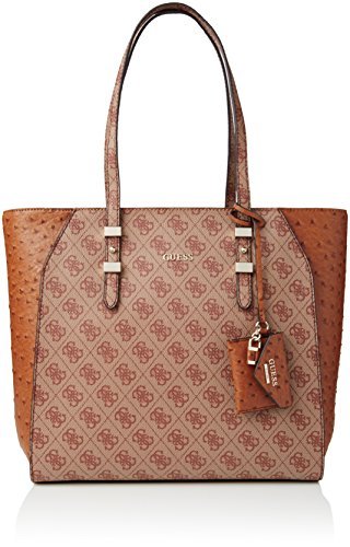 Guess Damskie torebki Gia Tote, rozmiar uniwersalny, brązowy - Braun Cognac Multi - jeden rozmiar