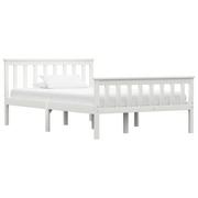 Łóżka - vidaXL Rama łóżka, biała, lite drewno sosnowe, 120 x 200 cm - miniaturka - grafika 1