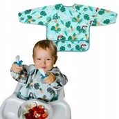 Śliniaki i fartuszki - BABYONO ŚLINIAK DLA DZIECI Z DŁUGIM RĘKAWEM NIEPRZEMAKALNY FARTUSZEK TUKANY - miniaturka - grafika 1