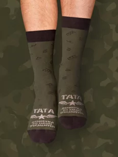 Tata - Jednostka Do Zadań Specjalnych / Prezent Dla Taty / Skarpety - Skarpetki męskie - miniaturka - grafika 1