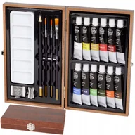 Farby i media malarskie - Farby Akrylowe Zestaw 20 Elem. Tubki Akryl Pędzle - miniaturka - grafika 1