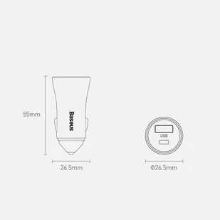 Baseus Golden Contactor Pro szybka ładowarka samochodowa USB Typ C / USB 40 W Power Delivery 3.0 Quick Charge 4+ SCP FCP AFC + kabel USB Typ C - Lightning niebieski (TZCCJD-03) - Kable USB - miniaturka - grafika 17