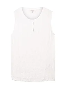 TOM TAILOR Damski 1036890 Top, 10315-Whisper White, L, 10315 - Whisper White, L - Koszulki i topy damskie - miniaturka - grafika 1