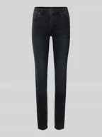 Spodnie damskie - Jeansy o kroju super skinny fit z 5 kieszeniami - miniaturka - grafika 1