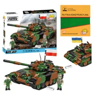 Klocki - Klocki Cobi 2624 Czołg T-72M1R Pl/Ua 2 Figurki 2 Flagi Wojskowy Armia - miniaturka - grafika 1