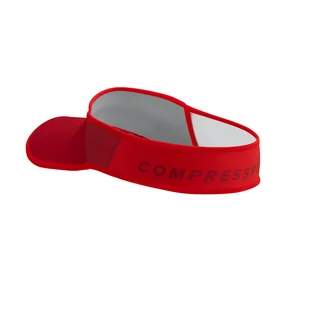 COMPRESSPORT Daszek biegowy VISOR ULTRALIGHT samba red - Czapki i chusty sportowe damskie - miniaturka - grafika 5