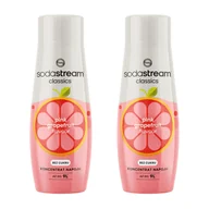 Akcesoria i części AGD - Zestaw Syropów do saturatora SODASTREAM Różowy Grejpfrut Bez cukru 2x440ml - miniaturka - grafika 1