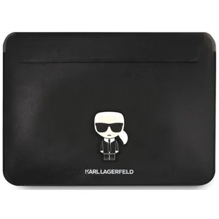 Karl Lagerfeld Karl Lagerfeld Sleeve KLCS14PISFBK 13/14" czarny/black Saffiano Ikonik Karl KF000898-0 - Torby na laptopy - miniaturka - grafika 1