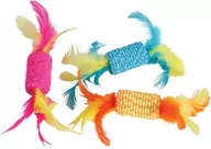 Zabawki dla kotów - Zolux Zabawka dla kota cukierek z piórkami elastyczny - miniaturka - grafika 1