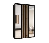 Szafy - Szafa przesuwna Garderoba SAPPORO 2 160 gł. 60 czarny/czarny - miniaturka - grafika 1