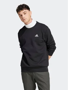 adidas Bluza Essentials French Terry Embroidered Small Logo Sweatshirt IC9329 Czarny Regular Fit - Bluzy męskie - miniaturka - grafika 1