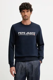 Pepe Jeans bluza męska kolor granatowy z nadrukiem PM5800029 - Bluzy męskie - miniaturka - grafika 1