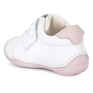 Geox B Tutim B Pierwsze kroki Niemowlęta - dziewczynki , White Lt Rose , 23 EU - Moda i Uroda OUTLET - miniaturka - grafika 1