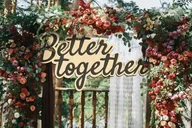Dekoracje domu - Napis BETTER TOGETHER Drewniane napisy 3D na ślub - miniaturka - grafika 1