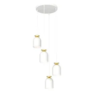 Lampy sufitowe - Target lampa wisząca 4xE27 biała/złota 1401/4PREM - miniaturka - grafika 1