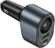 Ładowarki samochodowe - HOCO ładowarka samochodowa USB A + Typ C + gniazdo zapalniczki PD QC3.0 3A 35W Z56 czarna - miniaturka - grafika 1
