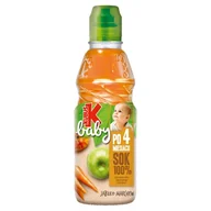 Soki i napoje niegazowane - Kubuś Baby Sok 100% po 4 miesiącu jabłko marchew 300 ml - miniaturka - grafika 1
