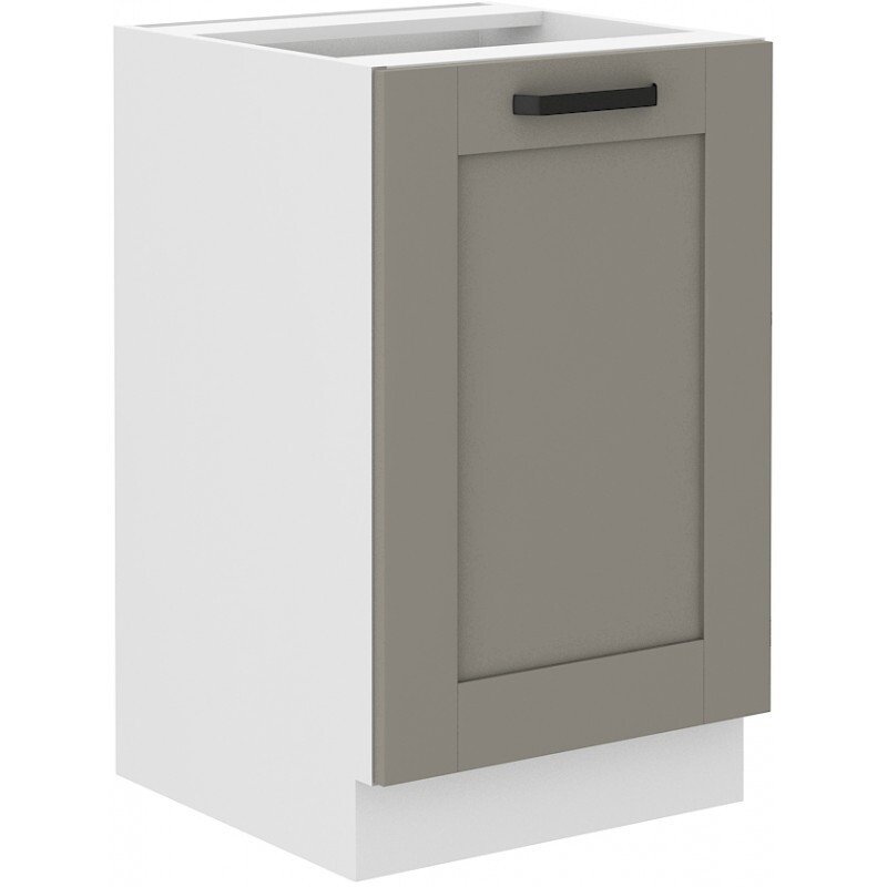 Szafka pod zlewozmywak dolna LAILI – szerokość 50 cm, jasnoszara/biała