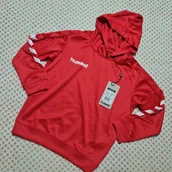 Bluzy damskie - Hummel Bluza sportowa dziecięca r. 116 CZERWONA KAPTUR - miniaturka - grafika 1