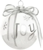 Bombki - 4 x szklane bombki choinkowe srebrne 10 cm komplet świąteczny - miniaturka - grafika 1