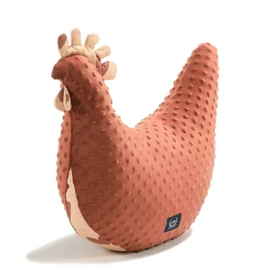 La Millou Poduszka Kura Babci Dany Minky HEARTBEAT PINK - Kołdry i poduszki dla dzieci - miniaturka - grafika 1