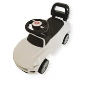 Chodziki - Pchacz zabawka jeździk autko dziecięce klasyczne BIAŁY - miniaturka - grafika 1
