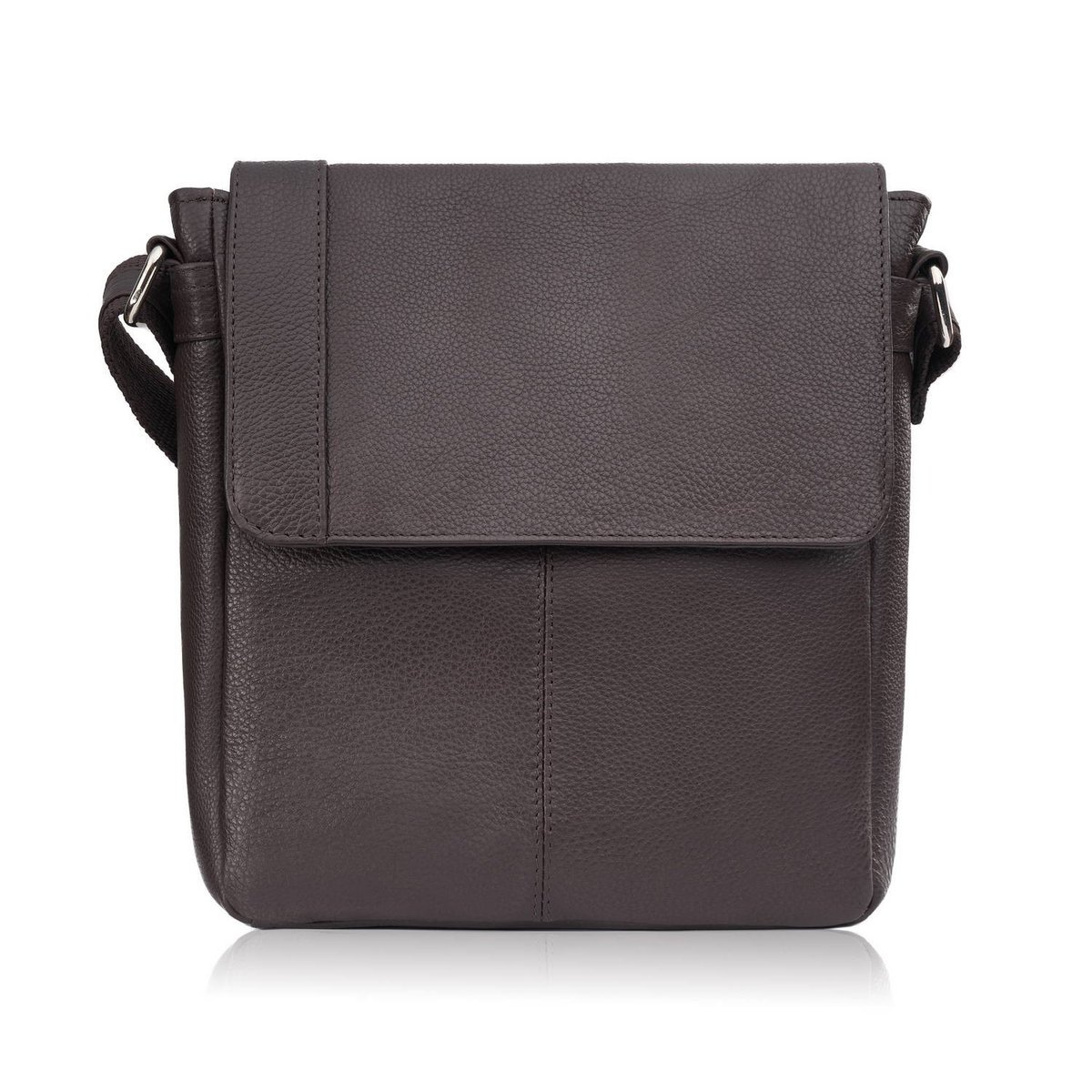 Listonoszka Męska Klasyczna Ze Skóry Naturalnej Na Ramię Brązowa E-31-Br