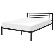 Łóżka - Łóżko metalowe 140 x 200 cm czarne CUSSET - miniaturka - grafika 1