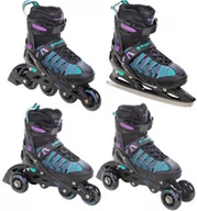 Wrotki - Rolki Wrotki Łyżwy 4w1 Raven Cande Black 35-39 - miniaturka - grafika 1